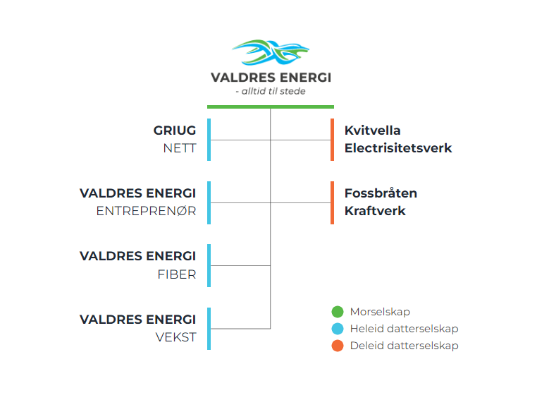 Konsernkart Valdres Energi